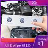 For VW 80% New Car Metal Emblem Wiper Stickers Reflective Decor Decals For Volkswagen GOLF 5 Tiguan Polo Golf 6 Golf 7 Jett