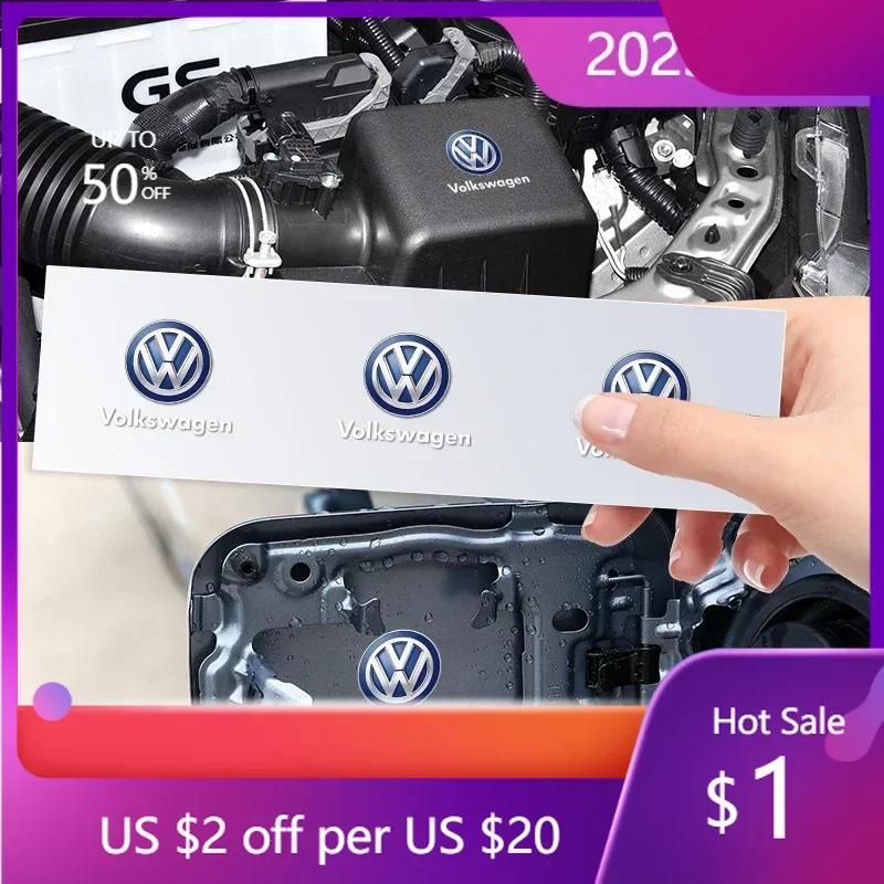 For VW 80% New Car Metal Emblem Wiper Stickers Reflective Decor Decals For Volkswagen GOLF 5 Tiguan Polo Golf 6 Golf 7 Jett