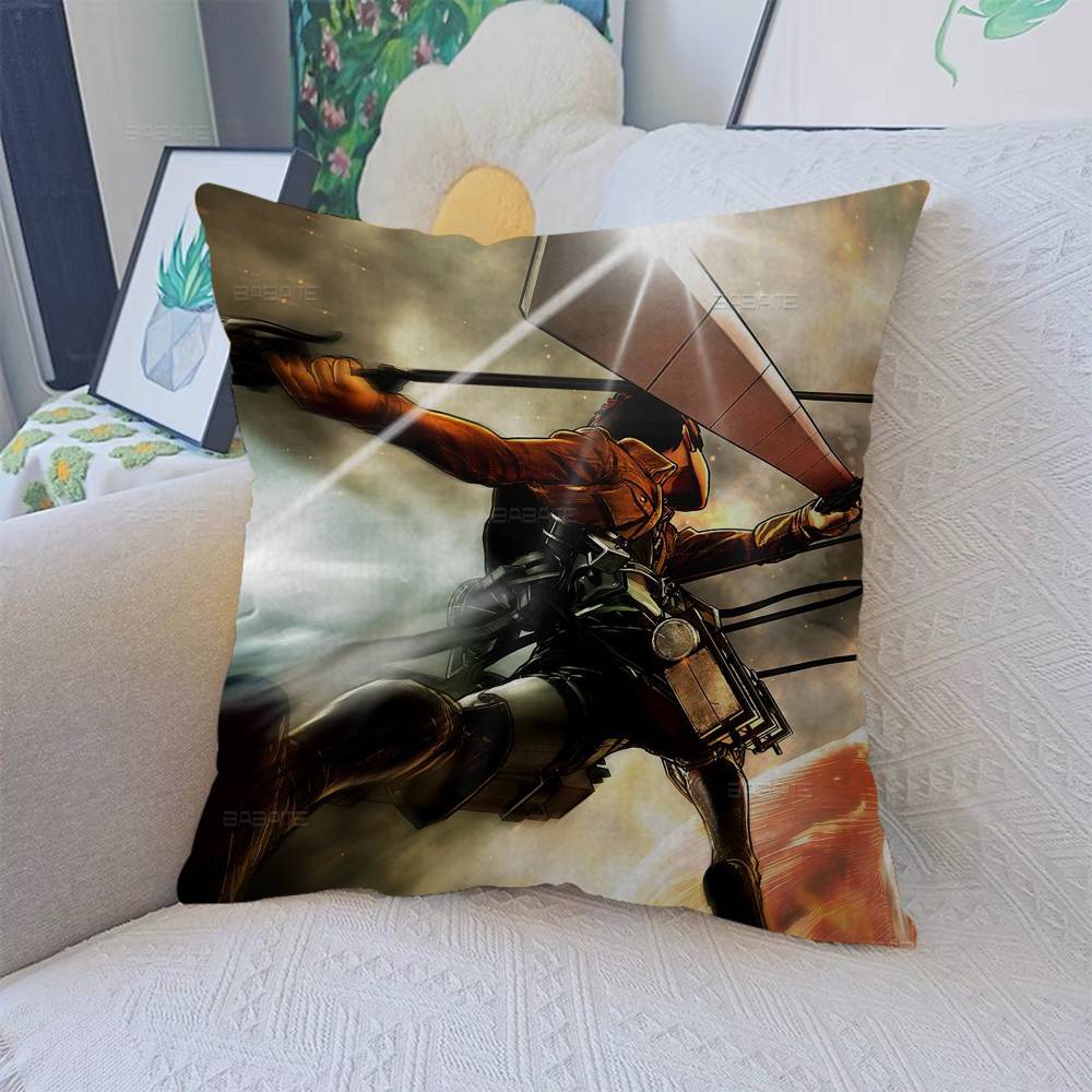 Japanese Manga A-Attack O-On T-Titan Cushion Cover Decorative Pillow Sofa Home Decor Case Pillow Cases