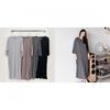 Shop   Women S Simple Round Neck Long dreSS Charcoal Ara Wdr 3852