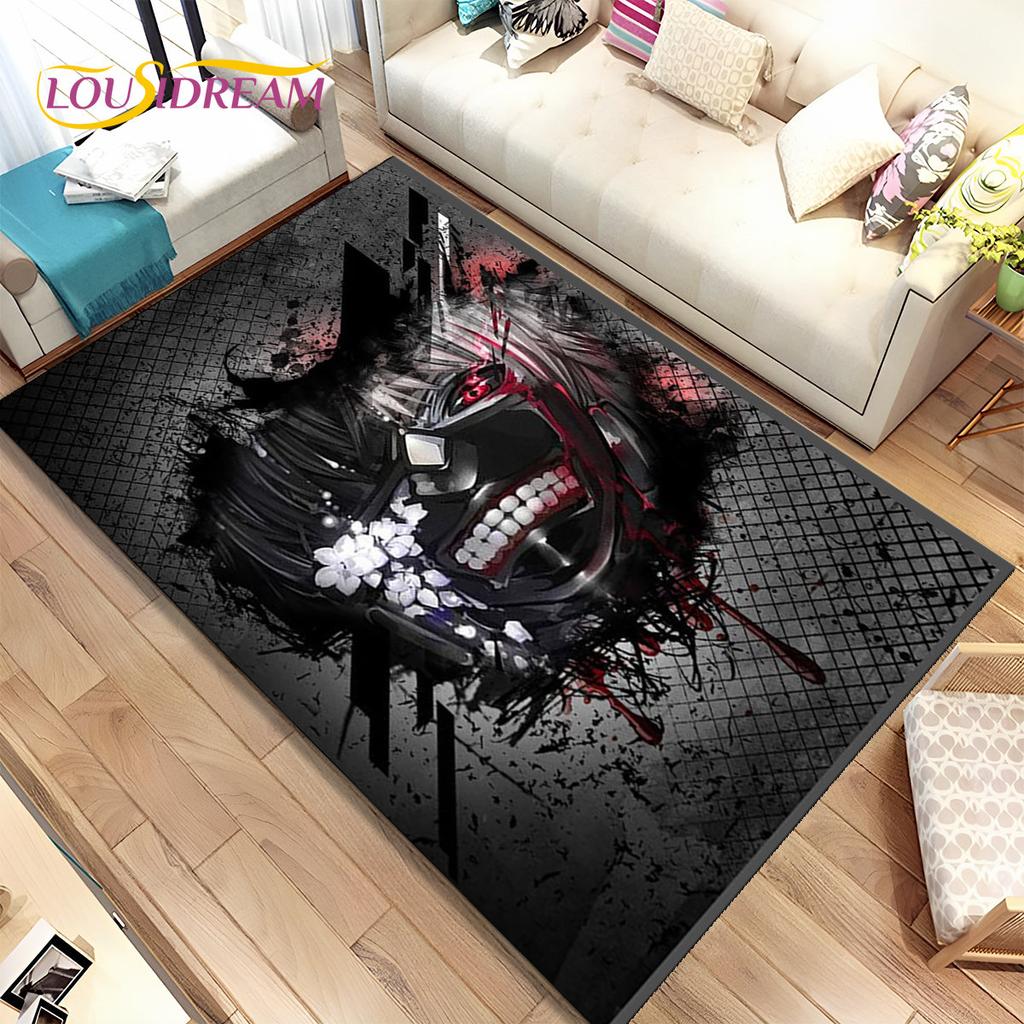 Japan Anime Tokyo Ghoul Cartoon Area Rug,Carpet for Home Living Room Bedroom Sofa Doormat Kitchen Decor,kids Non-slip Floor Mat