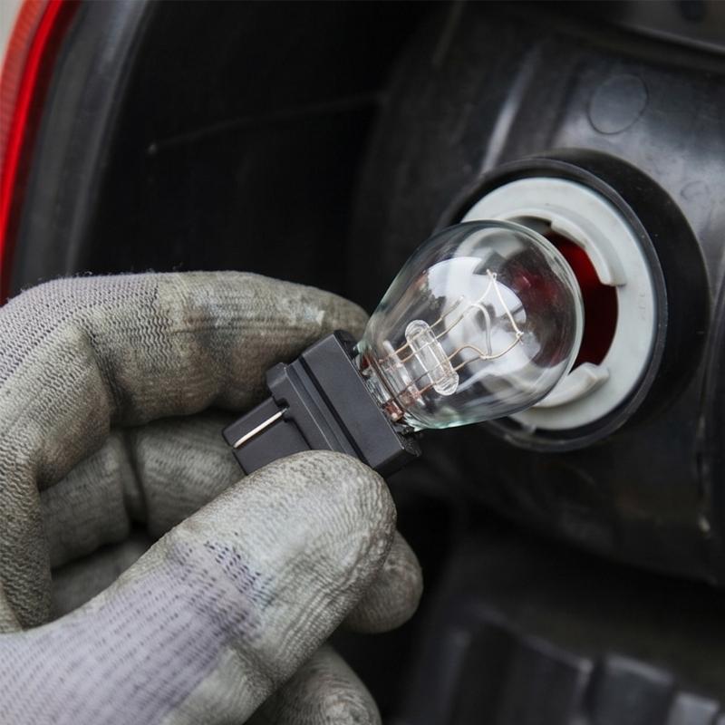 2pcs 3157 Halogen Brake Light Bulbs  Glass Automotive Replacement Lamps with Wedge Base Vehicle Accessoreis for Brake Tail Signal Use