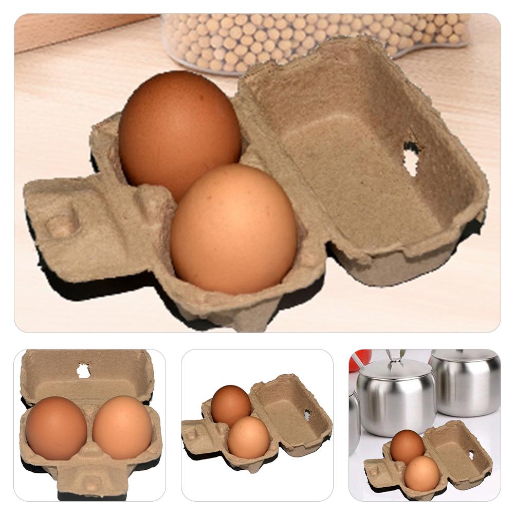 25 Unidades Cartones de Huevos de Pulpa de Papel Para Almacenamiento Organizador Con Tapa Accesorios para Frigorífico Cocina Gabinete Contenedor Caja de Huevos