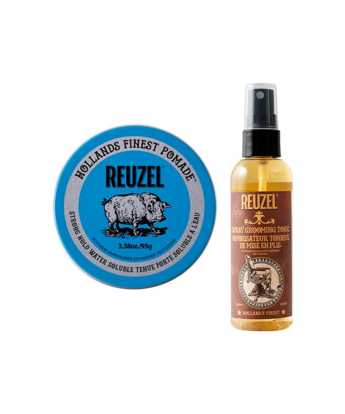Blue Water-based Hard Pomade 95g + Spray Grooming Tonic 100ml