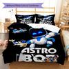 Parure de lit motif ASTRO BOT, Ensemble couette Housse de couette Taie d'oreiller Cadeau d'anniversaire pour la maison (1 housse de couette + 2 taies d'oreiller, sans garniture.)