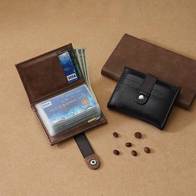 Men Wallet Soft Leather Multi Card Slot Vintage Small Wallet for Male Student