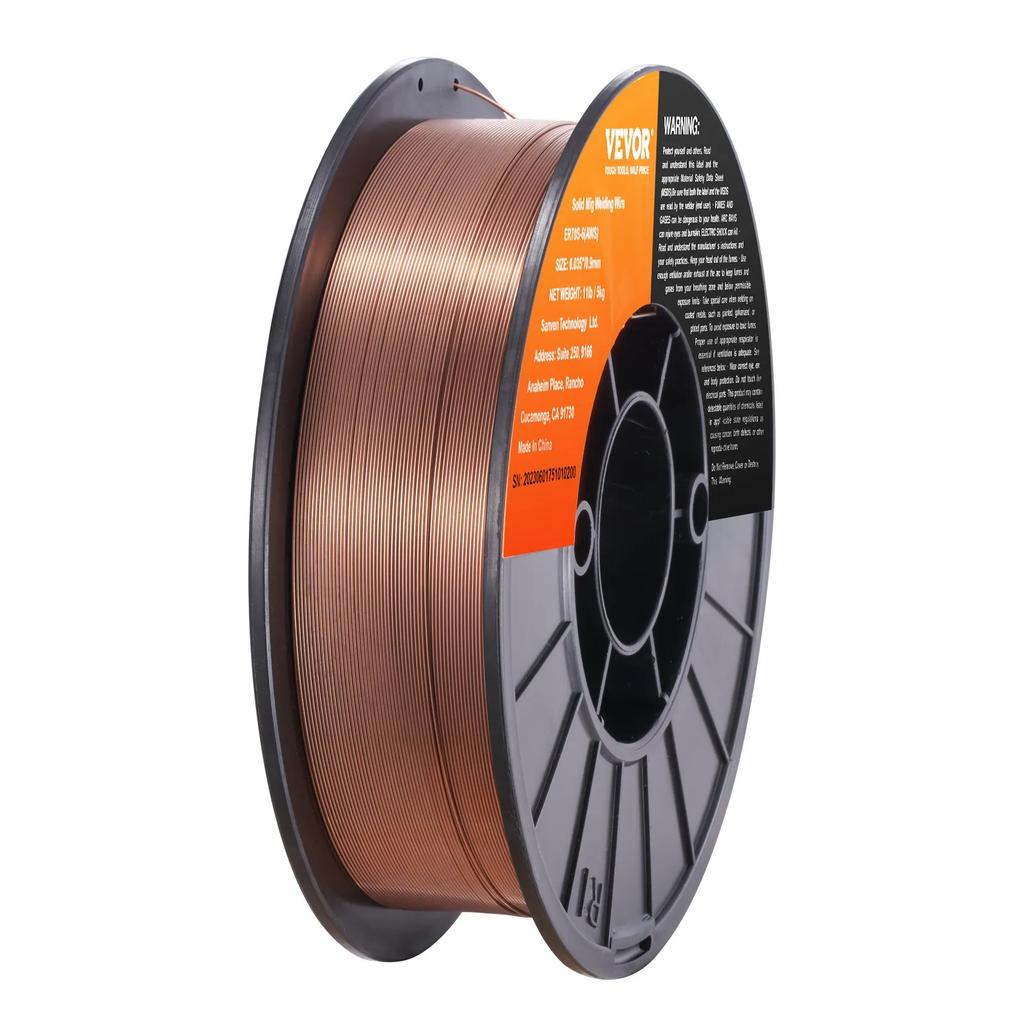 VEVOR Solid MIG Welding Wire ER70S-6 0.9mm 5.0kg Mild Steel MIG Welding Wire