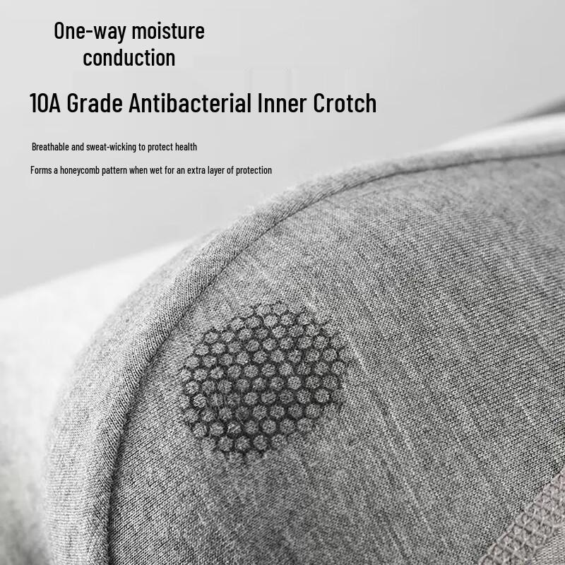 Yalu Men's Antibacterial Cotton Boxer Briefs 4-Pack