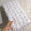 50pcs/package White PE Rose Artificial Flower Head With Stem DIY Bouquet Wedding Party Decoration Scrapbook Supplies