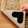 8/10/12Pcs Heart Shape Rug Gripper Double Sided Non-Slip Rug Pads Sticker, Washable And Reusable Rugs Corner Tape