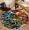 Ben 10 Cartoon Pattern Round Rug, Indoor/Outdoor Mat, for Picnic, Gameroom, Bedroom, Office, Living Room, Home Decor Carpet, Birthday Gift