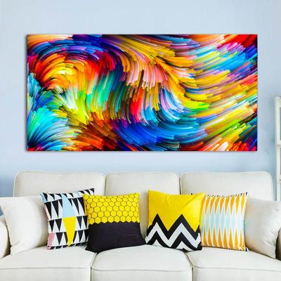 Nordic Abstract Colorful Block Line Canvas Painting Posters and Prints Wall Art Pictures Modern Living Room Home Decor No Frame