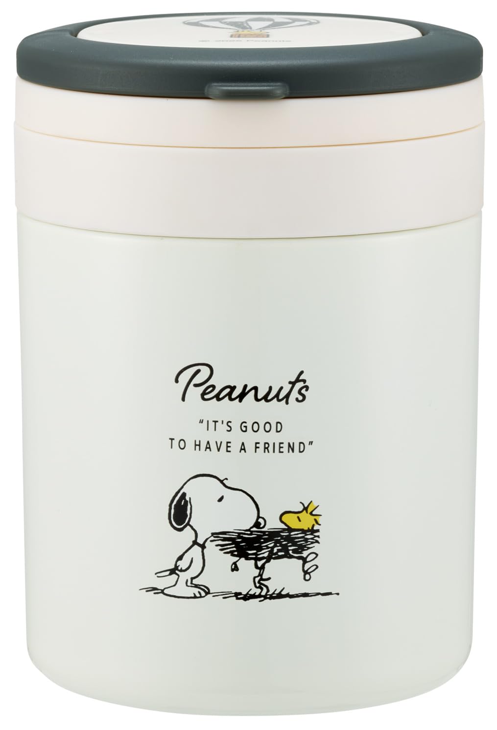 Skater Insulated Soup Large Capacity with Folding Snoopy Badge Design Jar, 500ml, Handle, LJFO5-A белый