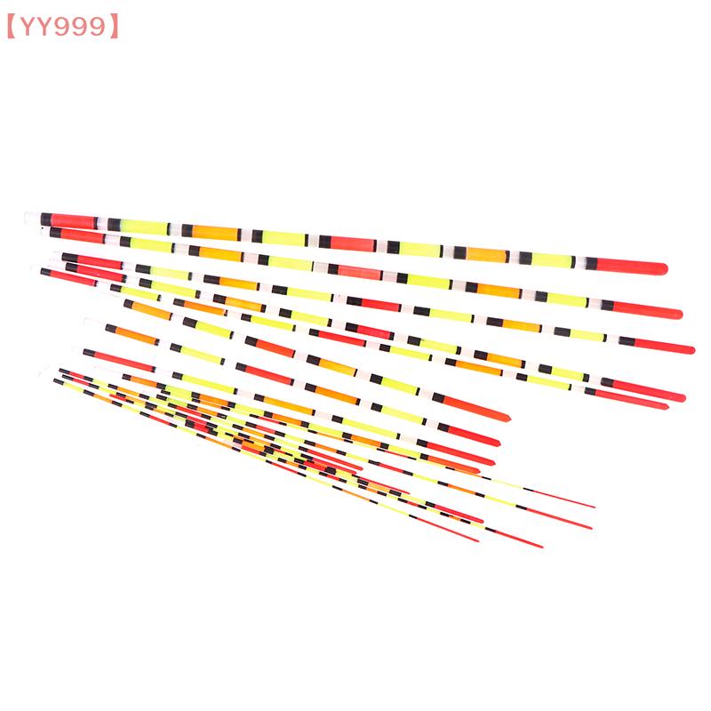 YY999 10Pcs/Lot Drift Tail Fishing Float Top DIY Hollow Bold Tails Floats Buoy Tackle Accessory Eye Catching Fishing Float
