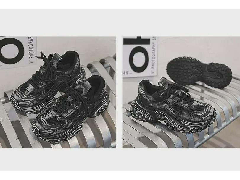 Retro Youth Men’s Thick-Soled Dad Shoes - Summer 2024 Trendy Height-Boosting Sneakers