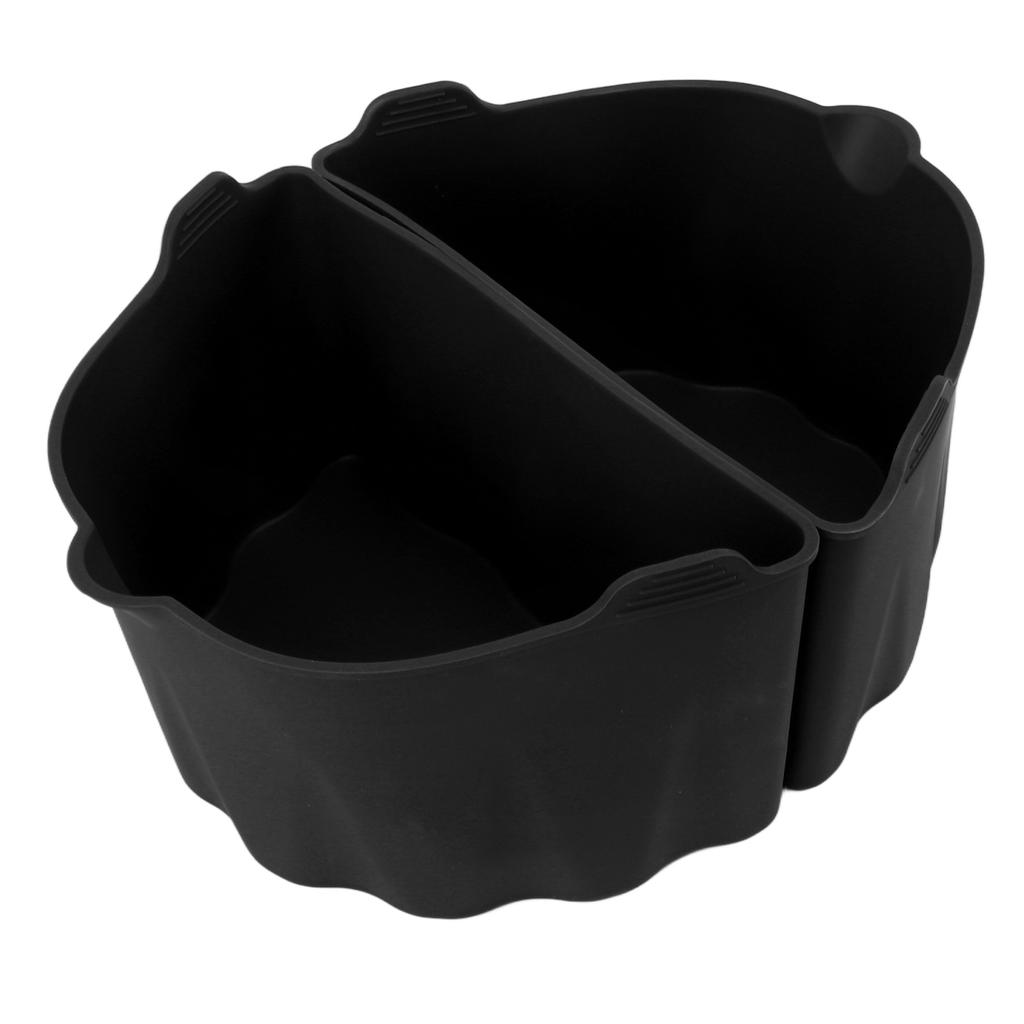 2Pcs Slow Cooker Liner 6‑7QT Silicone Cook Pot Divider Slow Cooker Cooking Liner for Home Restaurant Black