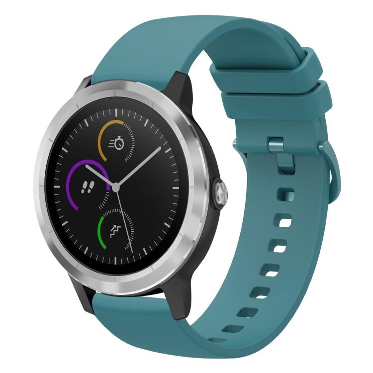 

For Garmin Vivoactive 3 20mm Solid Color Soft Silicone Watch Band For Garmin Vivoactive 3 зелений