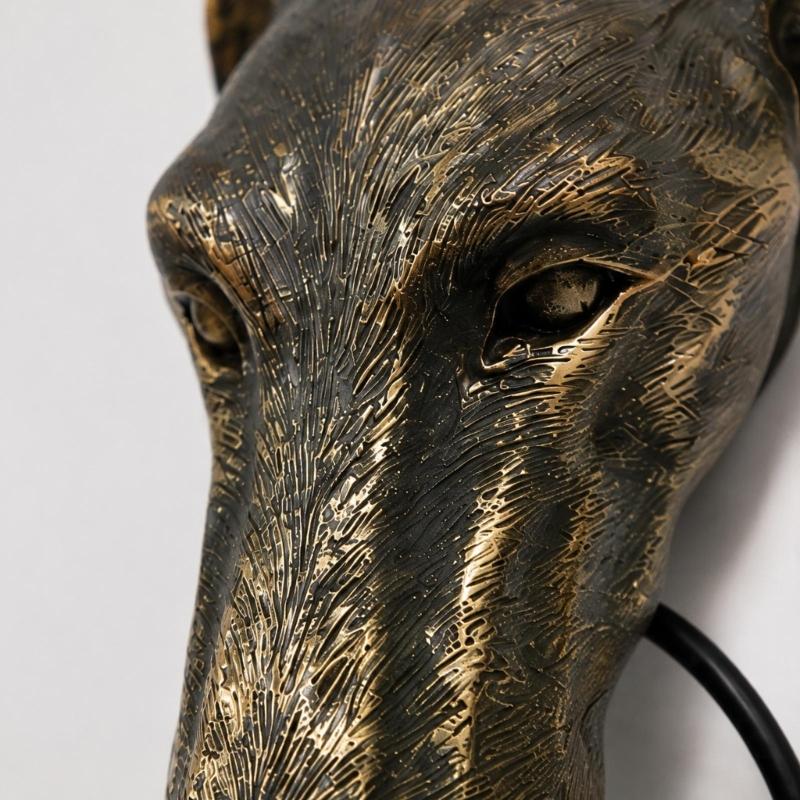 Decorative Animal Door Knocker with Raised Head and Lifting Handle for Wood, Metal, Garden, Entry, and Shop Entrances