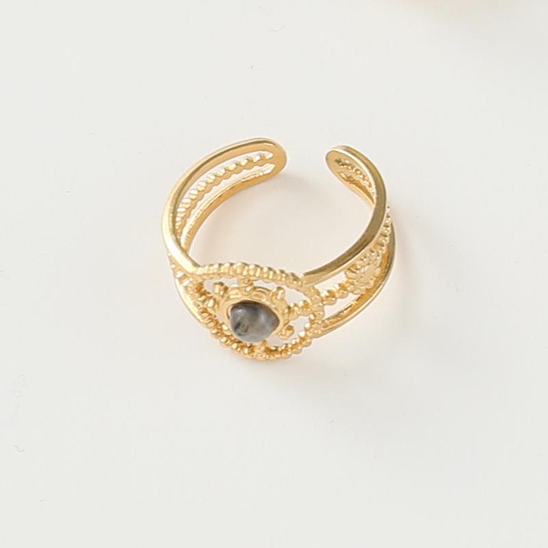 Women's Vintage European and American Turquoise Stainless Steel Ring