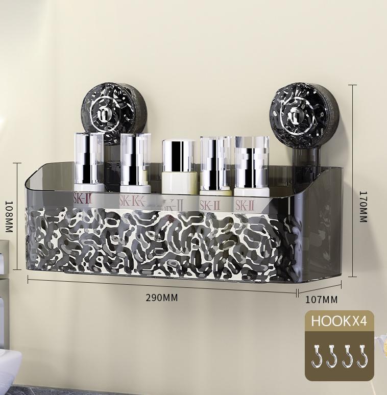 Bathroom Suction Cups Shelves Hole-free Wall Mounted Nail-free Storage Rack Restroom Toilet Bath Table Sanitary Room Supplies