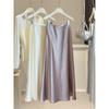 Tall Acetate Satin Hot Diamond Skirt Women's Spring New French High Waist Skinny Hips Fish Tail Dress