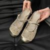 Women's bag head slippers Women's outer wear flat-bottomed sandals Summer bag head half slippers 2025 mesh new