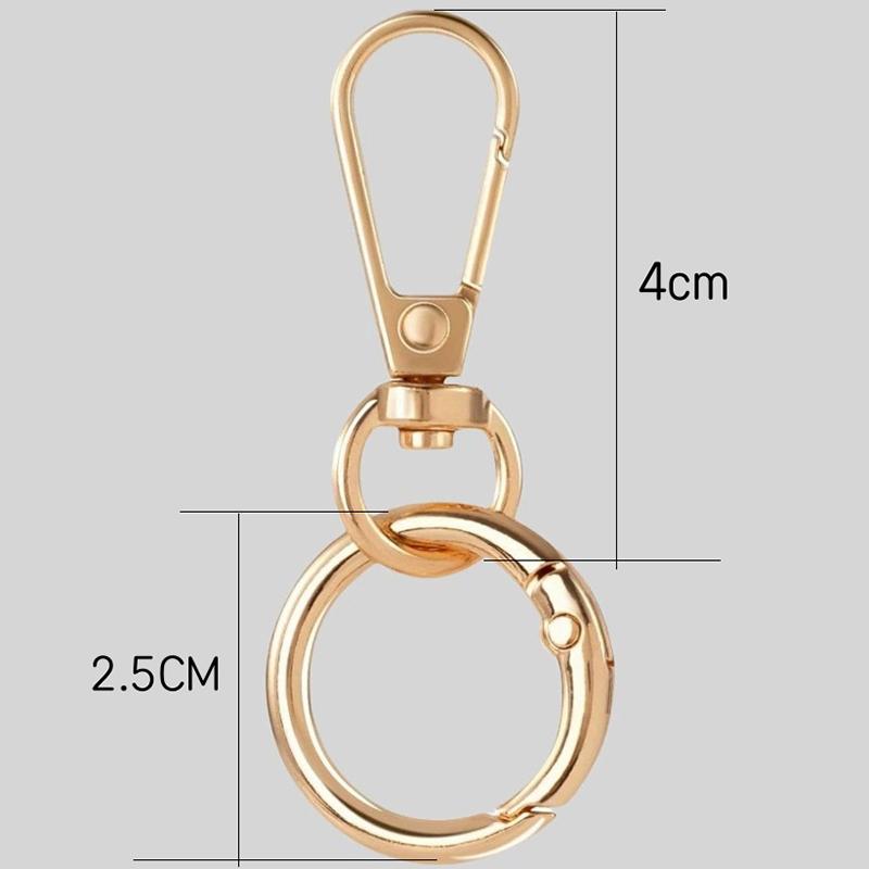 1/3/5Pcs Swivel Clasp Clip Metal Connecting Buckle Snap Hooks Double Opening Key Chain For Diy Crafts Lanyard Accessories