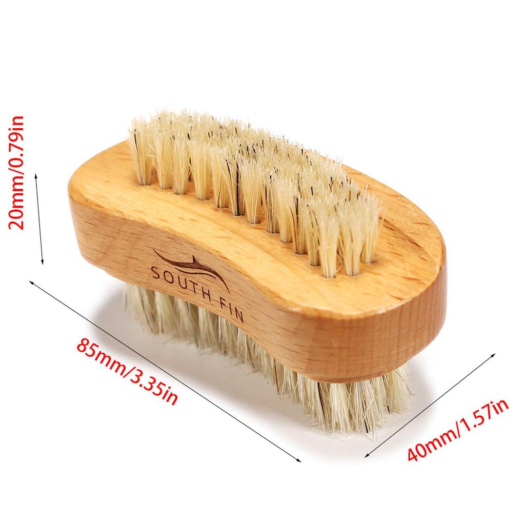 Buy Beauty Women Double Sided Nail Art Bristle Brush Wooden Handle Manicure Pedicure Nail Brush