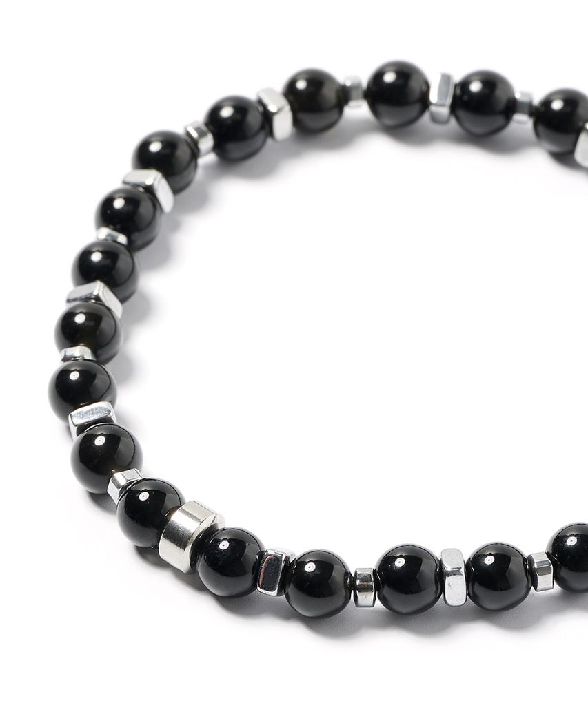 Jbans Classic 6Mm Black Onyx Double Mix Seahorse Chip Bracelet (C2503Ac1361_Bk)
