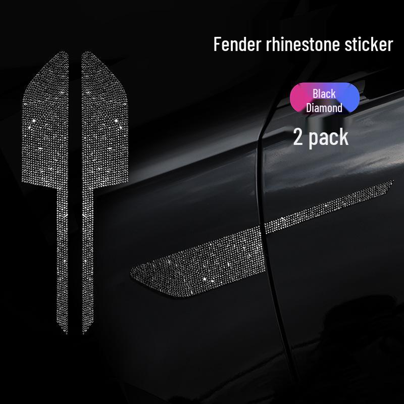 Carbon Fiber Fender Diamond Decal: Anti-Collision Body Decoration