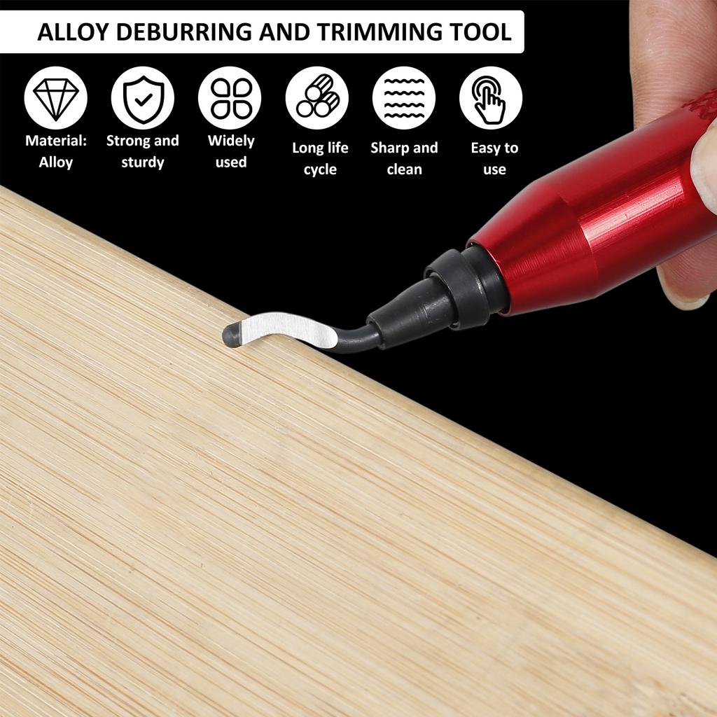 Deburring Tool with 10 Steel Blades Alloy Burr Removal Tool Deburring Tool for Metal, Resin, Copper, PVC Pipes, 3D Printed Edges