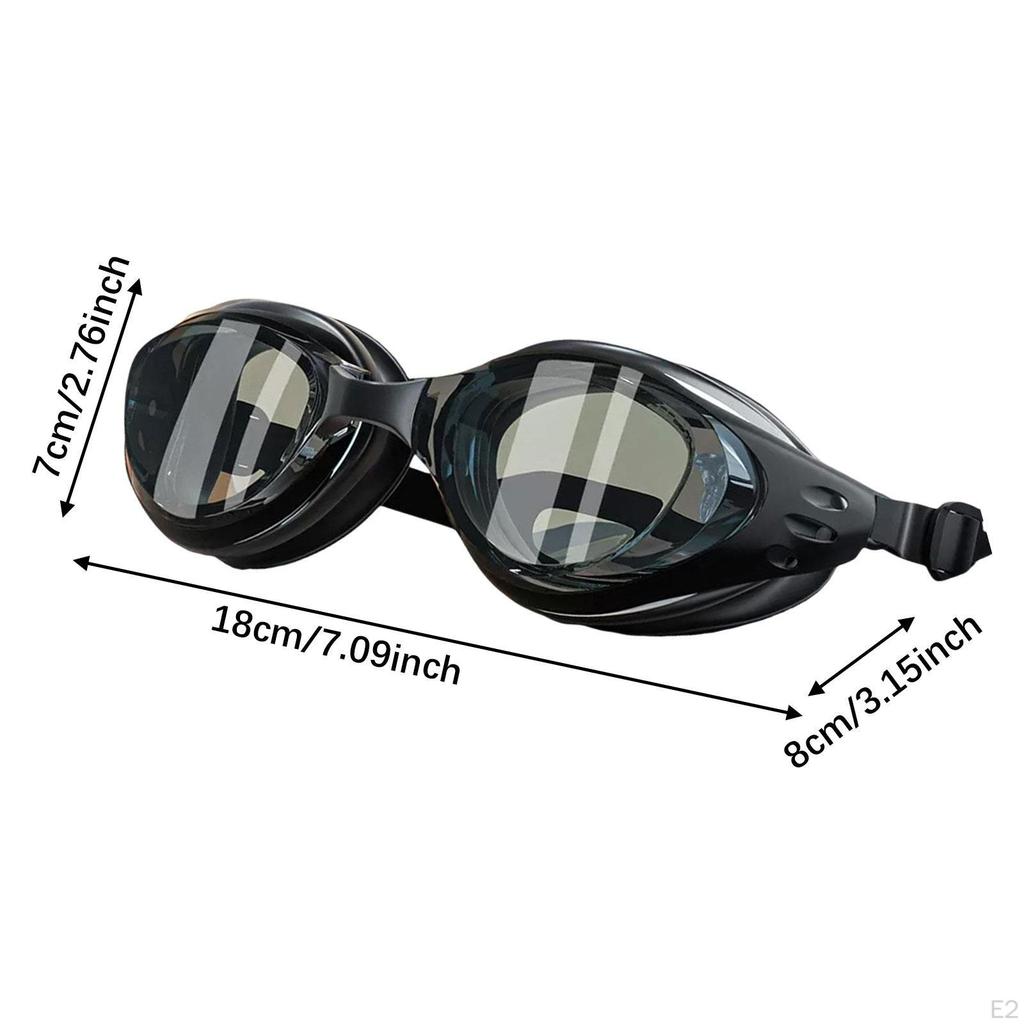 Swim Goggles Adults Pool Wide View Silicone Frame Anti Fog Water Glasses for Men