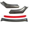 Splitter / Front Bumper Lip, Black Carbon with Red Inserts EPTUNING031