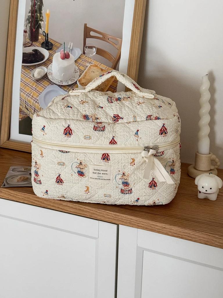 Makeup Case Portable Ladies Travel Storage Bag Cute Cartoon Women's Cosmetic Bag Large Capacity Female Clutch Purse Handbags