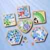 Creative DIY Mosaic Coaster Kit Intellectual Development DIY Mosaic Cup Mat  Children Gifts