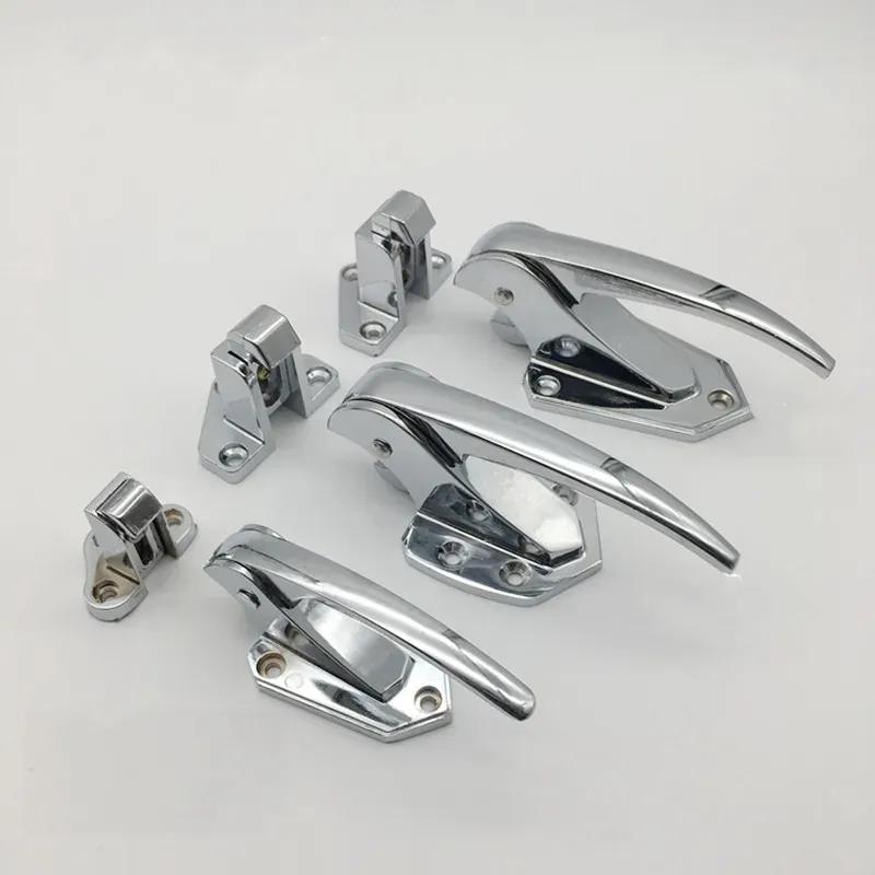 Zinc Alloy Door Handle Lock Spring Loaded Pull Handle Latch For Oven Refrigerator Freezer Storage Industrial Accessories