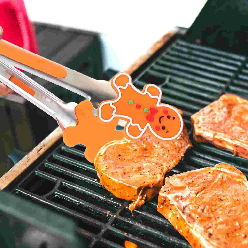 4 Pcs Non-slip Steak Clips Small Tongs for Serving Food Kitchen Grilling Multi-function Cooking Dessert