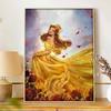 Disney Diamond Painting Kit Unframed, Belle Yellow Gown Full Round Diamond Classic Style Home Decor Craft, Perfect Gift Idea