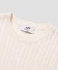 AGOD Cotton Modal Washable Crew Neck Cable Knit [Ivory]