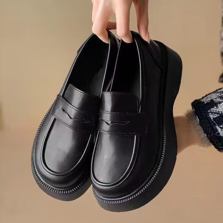 New platform muffin shoes Japanese jk British style small leather shoes