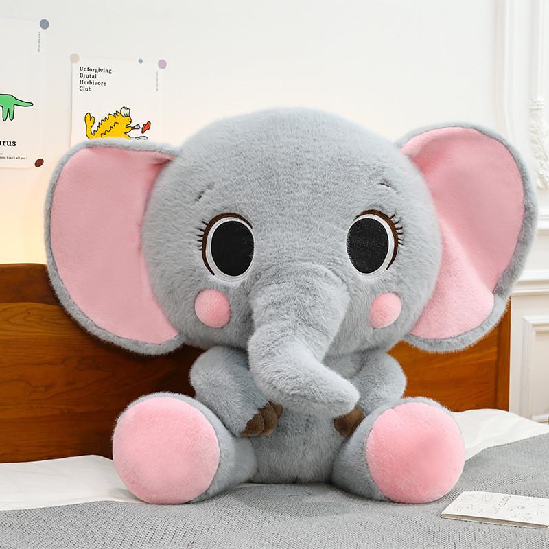 Plush Elephant Toy Cute Cartoon Accessory Ornament Children Birthday Presents