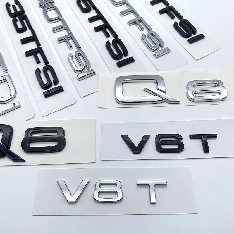 2026 ABS Letters Numbers Emblem for Audi Q8 SQ8 45TFSI 55TFSI Quattro Sline V6T V8T Car Front Side Trunk Badge Nameplate Logo Sticker