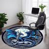 1pc Dragon Wolf Office Round Area Rug, Under Office Chairs Bedroom Living Room Home Decor, Room Deco, Available in Various Sizes