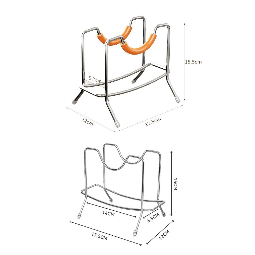 Durable Stainless Steel Cutting Board Holder Thickening Rustproof Chopping Board Organizer Space Saving Pot Lid Stand
