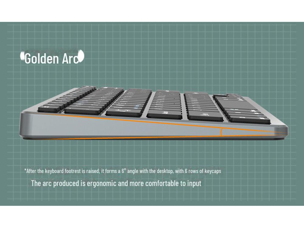 Leises, wiederaufladbares Bluetooth-Tastatur- und -Maus-Set für Büro, Gaming und den Heimgebrauch