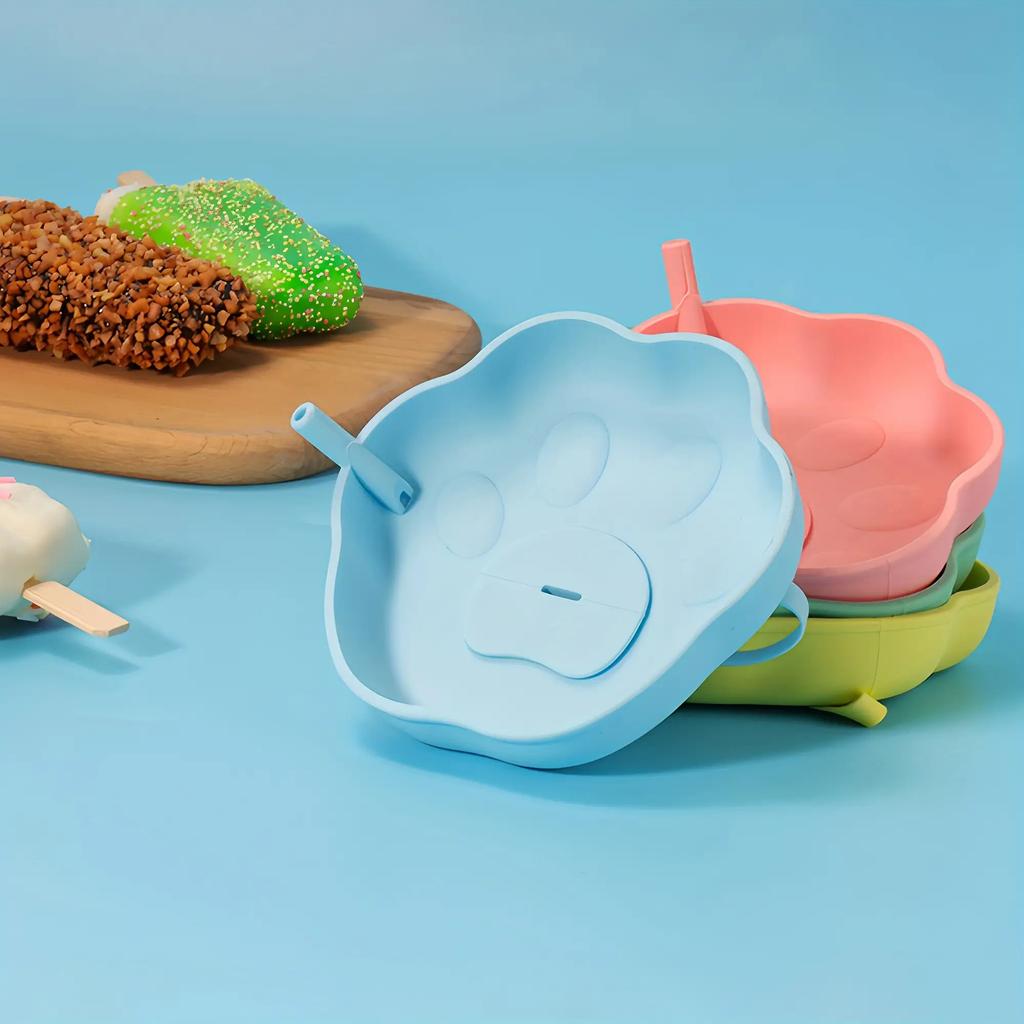 4pcs Silicone Popsicle And Ice Cream Holder Set - Leak-Proof, Reusable, Perfect for Summer Parties, Ice Cream Stand