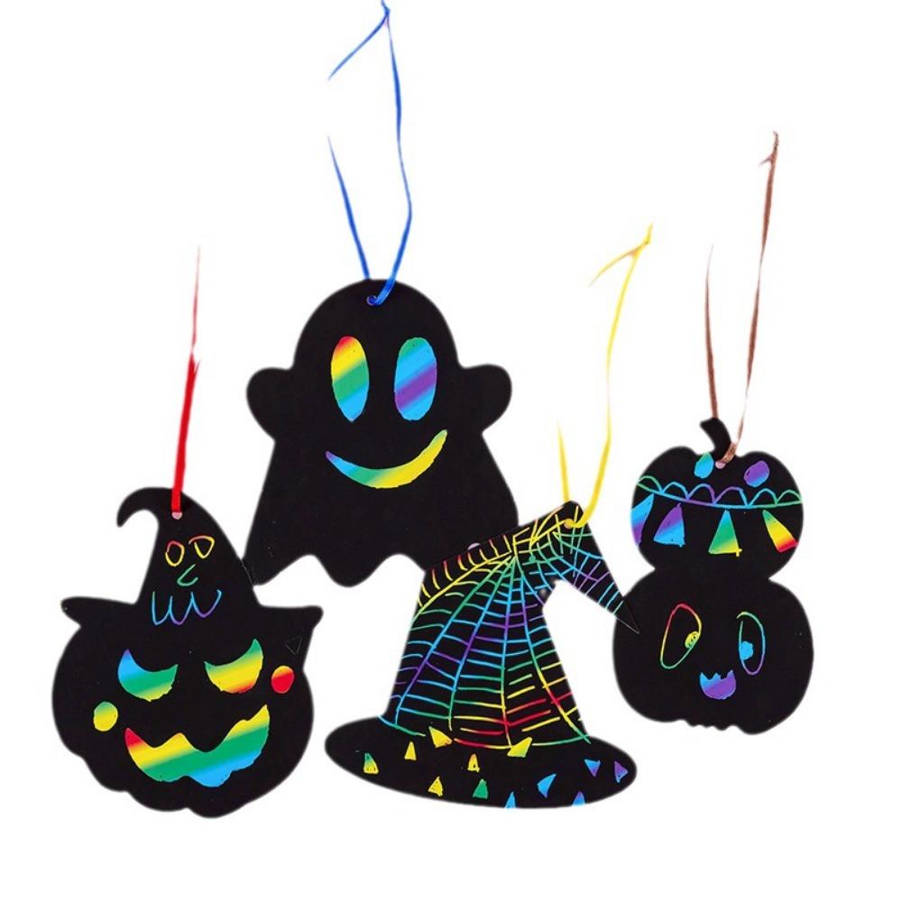 12Pcs DIY Toys Scratching Painting Paper Colorful Scratching Paper For Kids