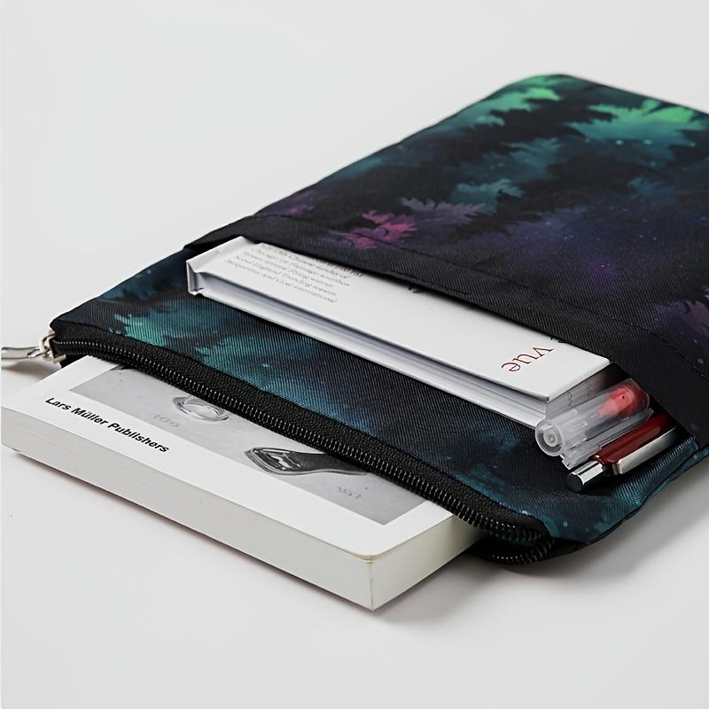 Buchhülle Buchcover Schutzhülle mit Reißverschluss, Waschbarer Stoff für Teenager, Erwachsene & Lehrer
