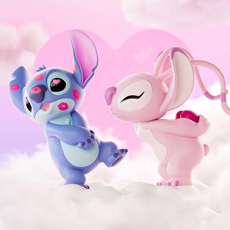 Lilo & Stitch Anime Figurka Anděl Hračka na Valentýna Roztomilý Stitch Panenka Sběratelská Stolní Dekorace Model Dárek