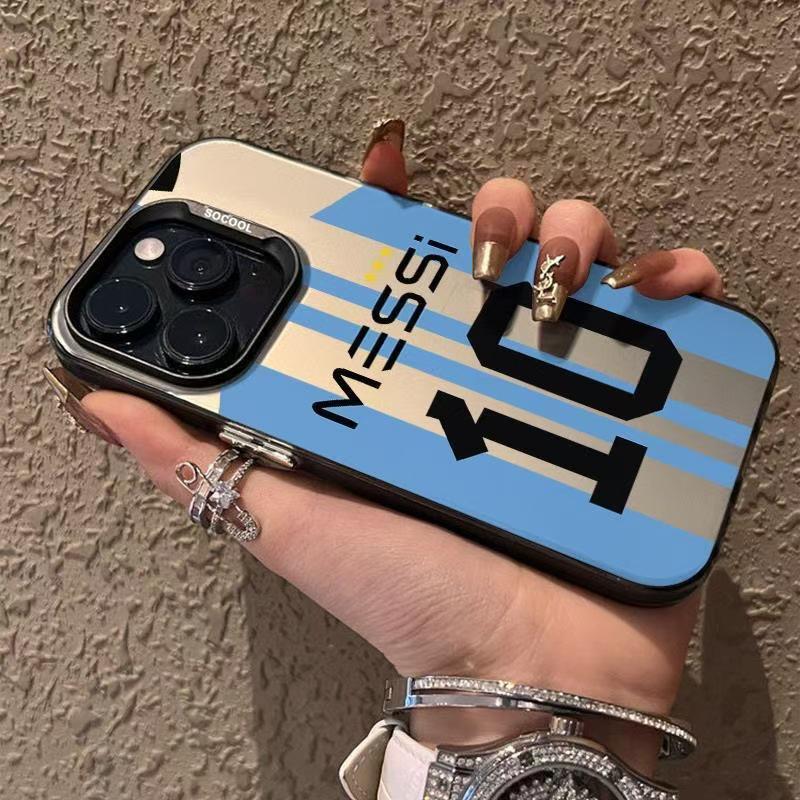 Custodia Cellulare Apple iPhone 16 Pro Max Calcio Messi, Adatta alle Misure 10-14 e 15-17